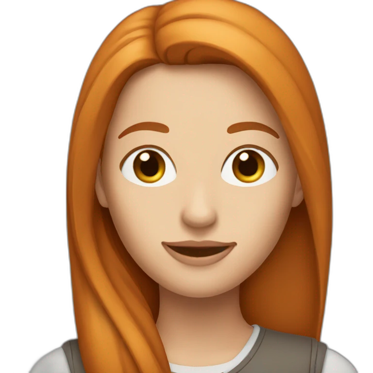 pretty-woman-with-long straigh ginger hair emoji