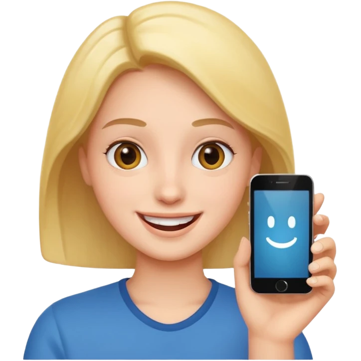 New phone happy as hell emoji