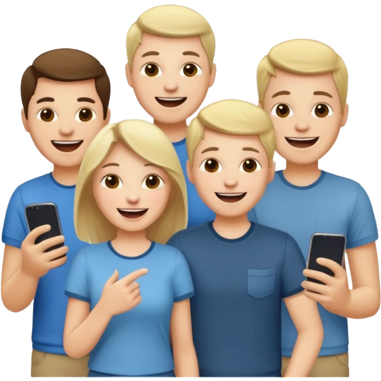Happy laughing white people emoji