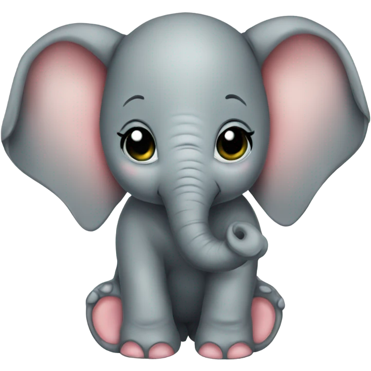 Baby Elephants with pacifier  emoji