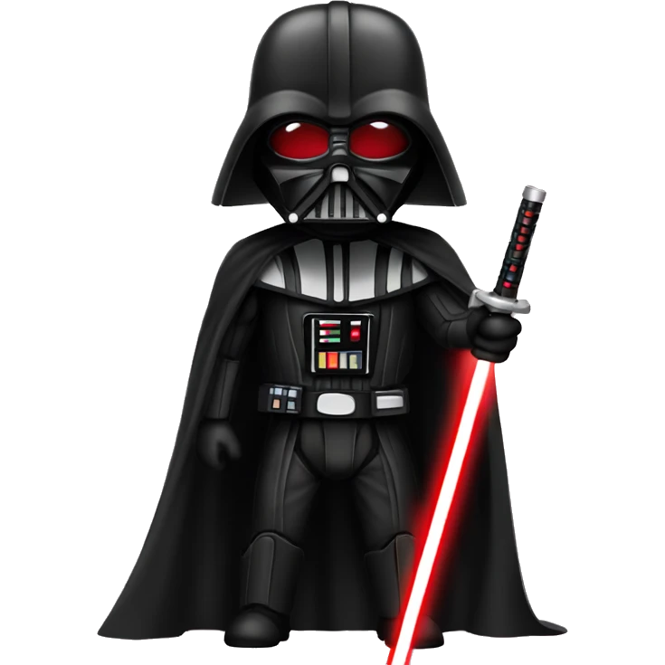 Dark Vador avec son sabre laser rouge e emoji