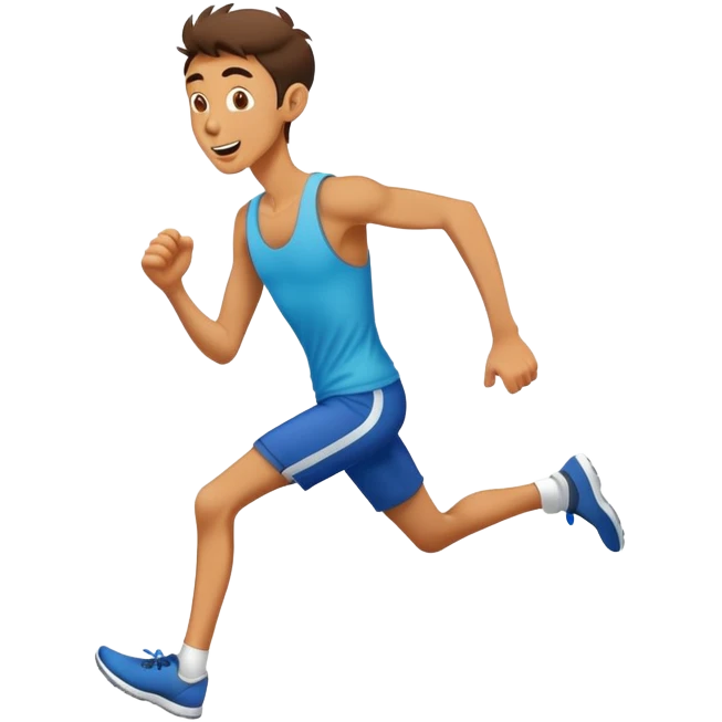 Skinny guy running very goofy  emoji