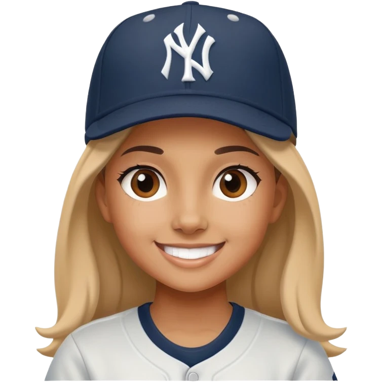 Girl Yankees pose emoji