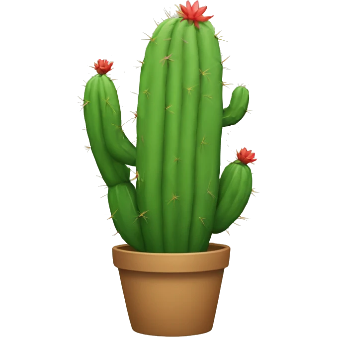 cactus topped with emoji