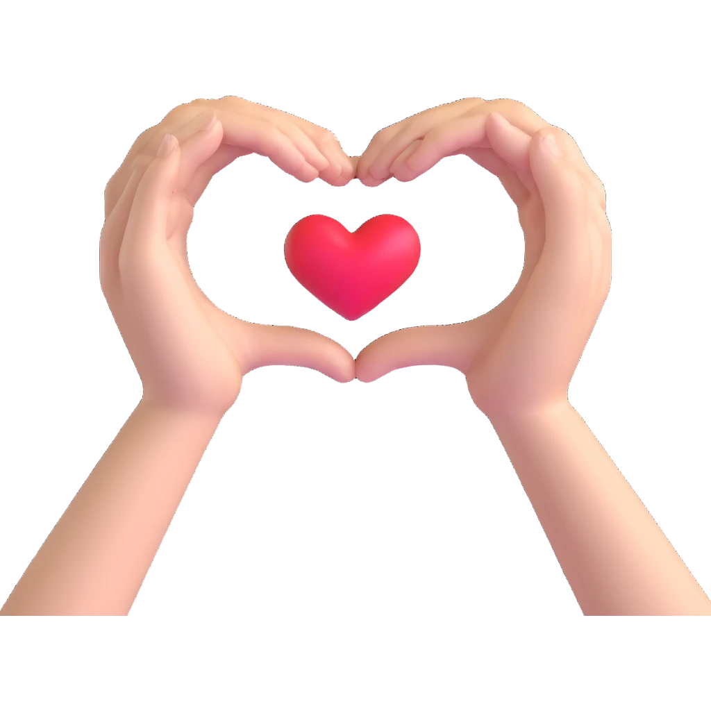 hands forming a heart shape emoji