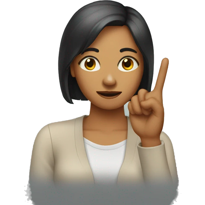 woman saying no with the fingers emoji