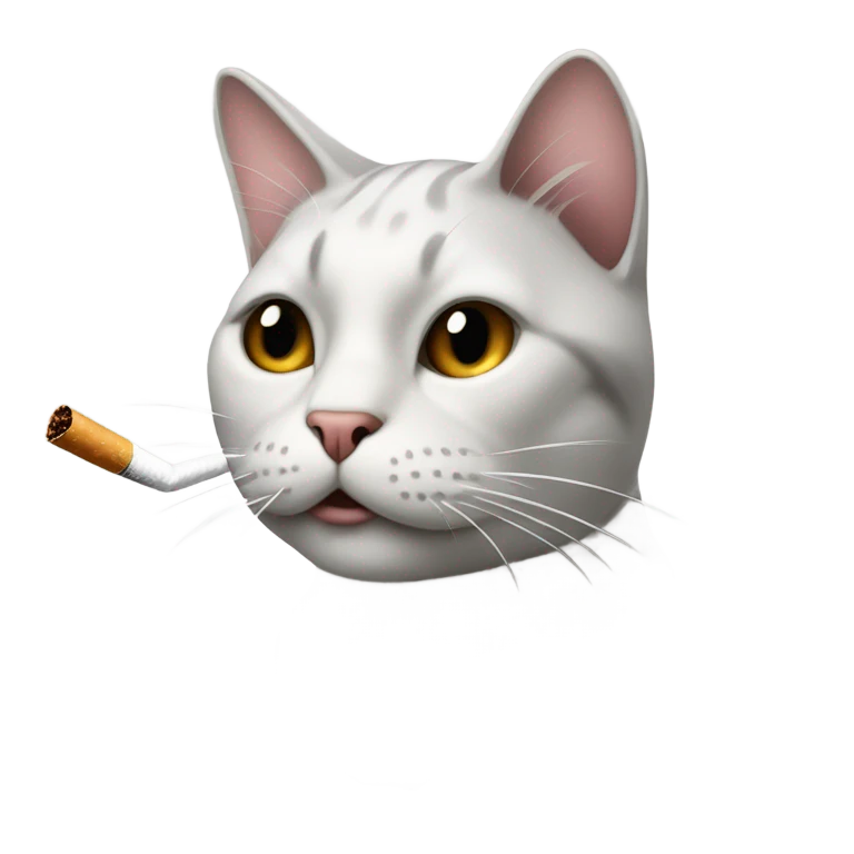 Cat smoking  emoji