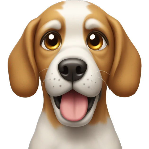 A dog that criticizes emoji