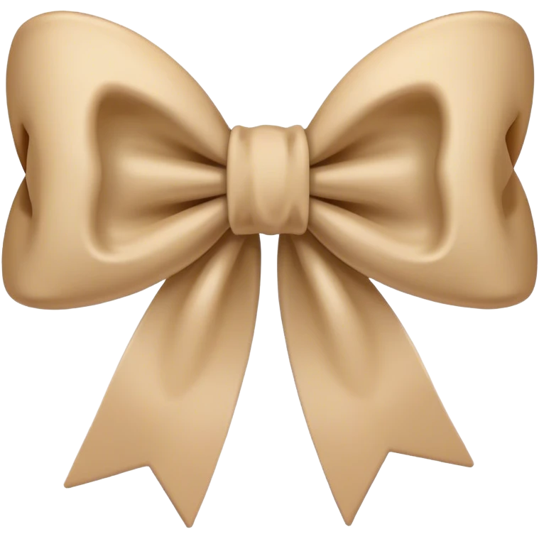 Beige bow emoji