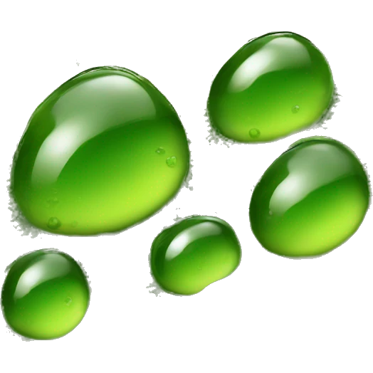 Dewdrops and moss emoji