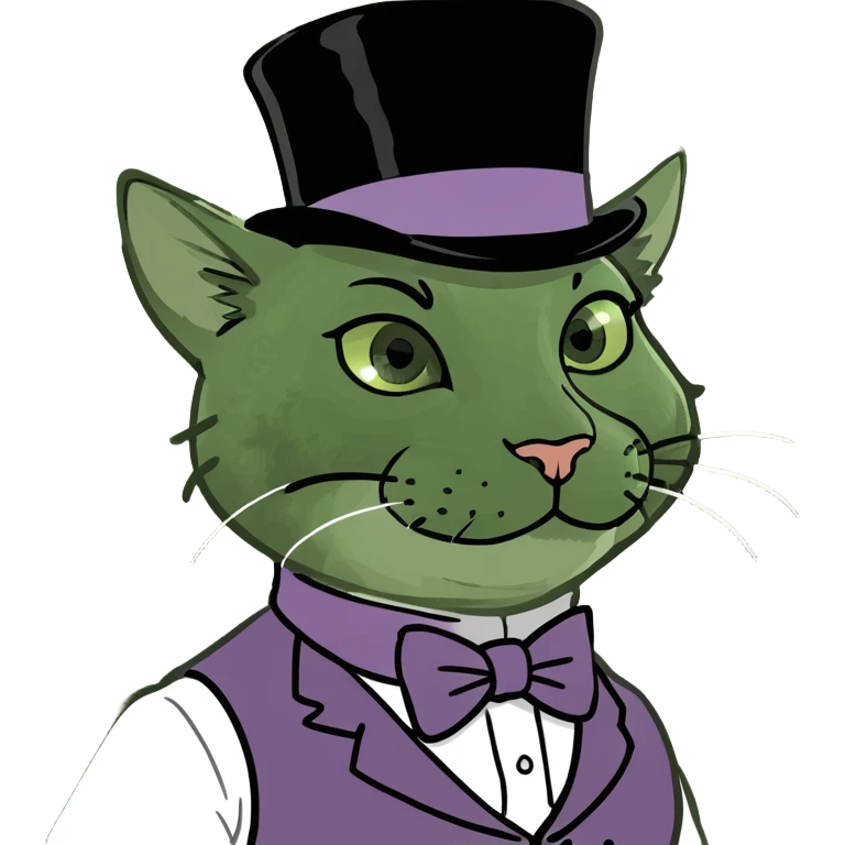 Alice in Wonderland style cat emoji emoji