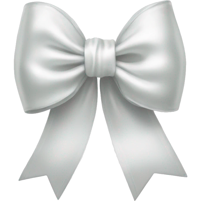 white satin bow emoji