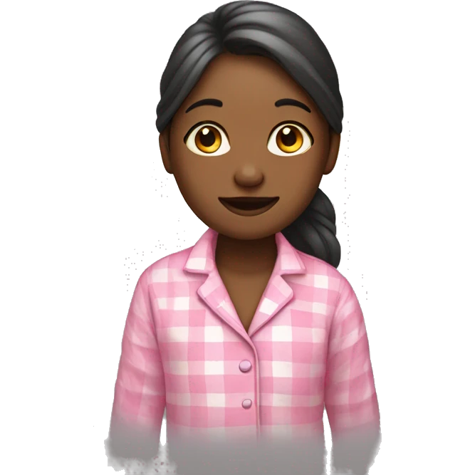 girl with pink pyjamas emoji