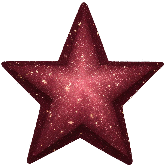 Burgundy Star with Glitter emoji