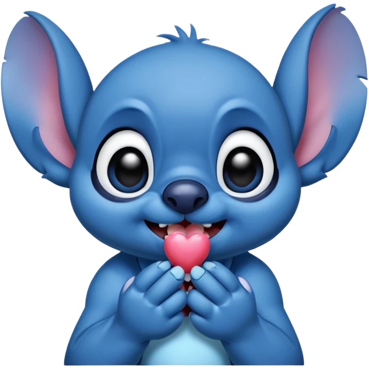 Stitch blowing kiss emoji