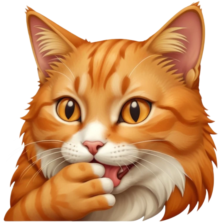 cat licking its paw emoji