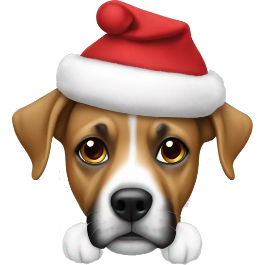 Dog with Christmas hoodie emoji