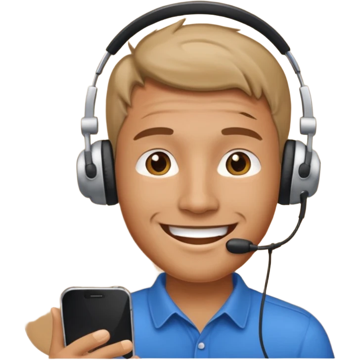 Man doing facetime emoji