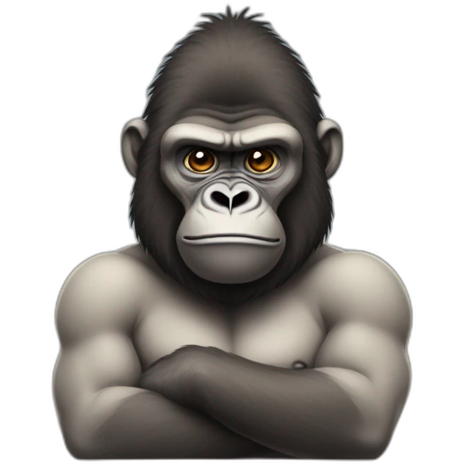 Sad buff Gorilla emoji