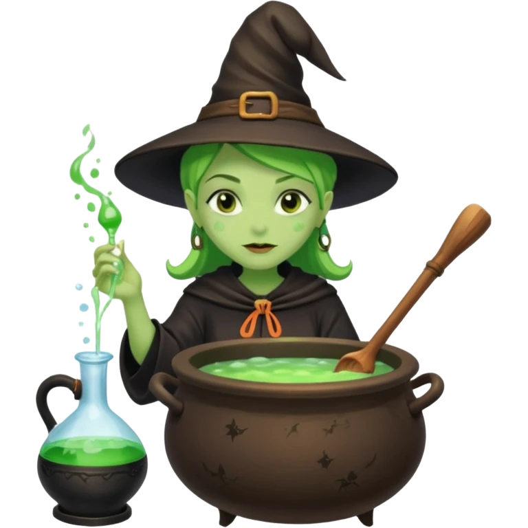 green witch cooking potion emoji