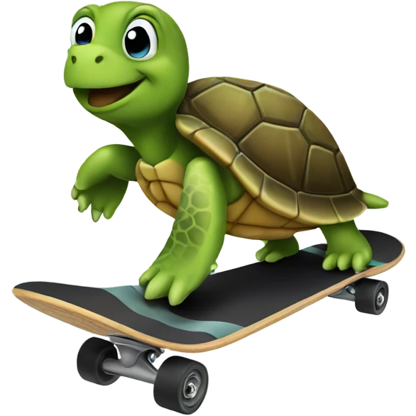 turtle on a skateboard emoji