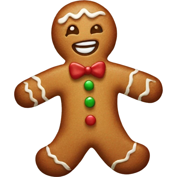 Gingerbread man emoji