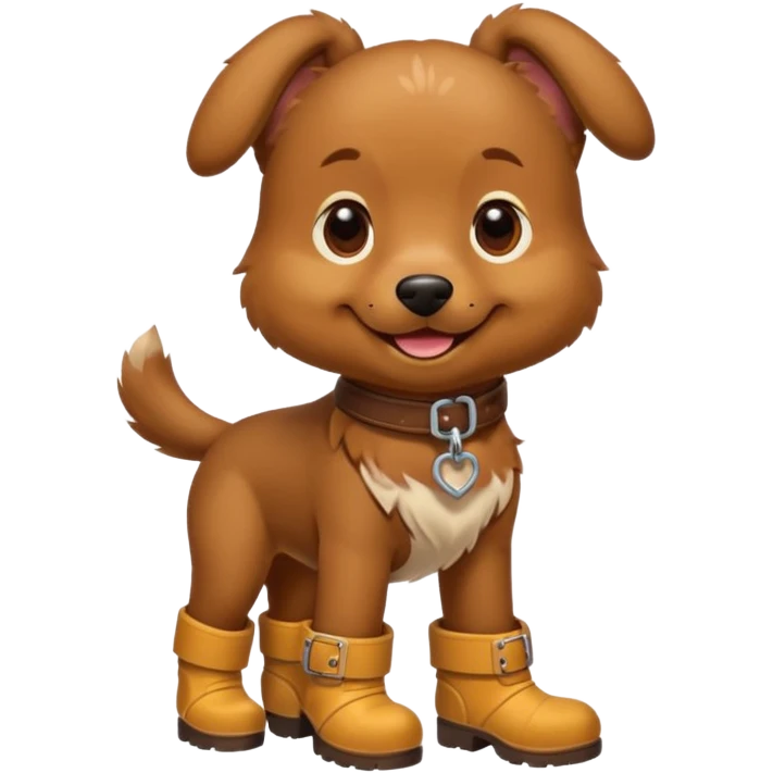 perro con botas emoji