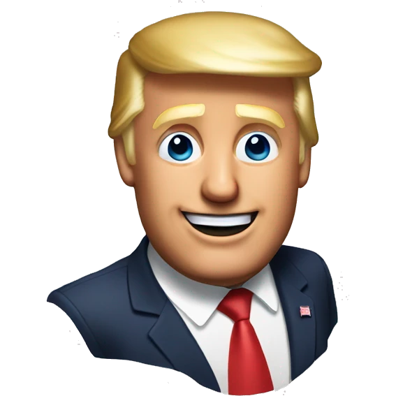 Donald trump saying Happy Birthday Tessie emoji
