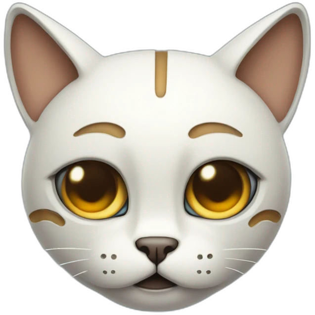 sad teary eyed robotic cat winking with one eye closed emoji