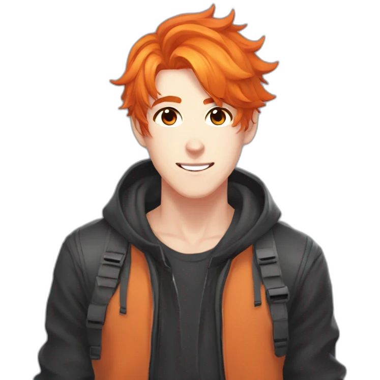 vtuber,lewis todd,orange hair emoji