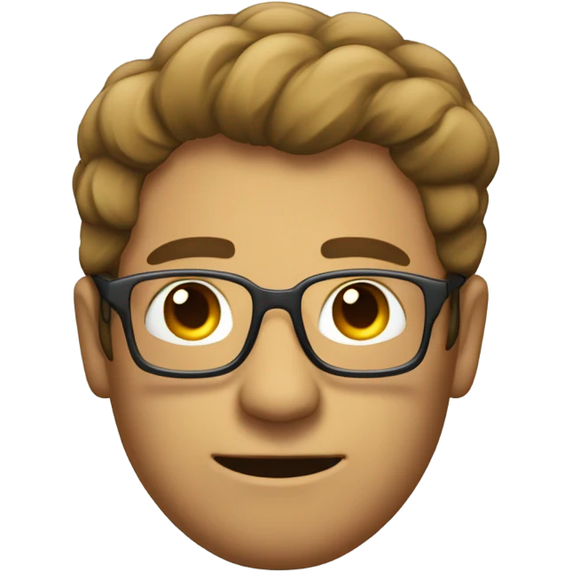 homme dégarni avec lunettes emoji