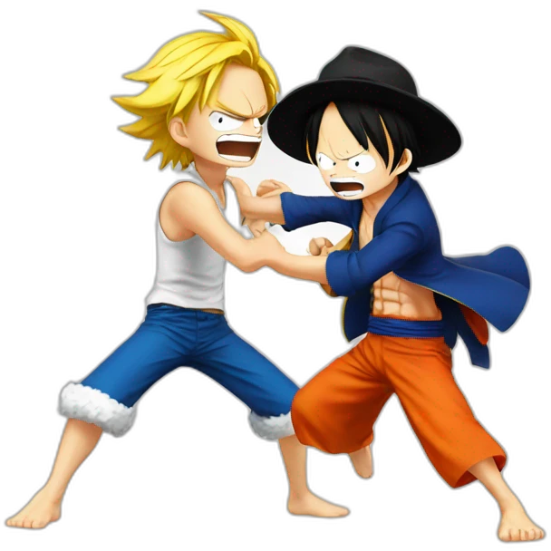 Luffy Fight Sanji emoji