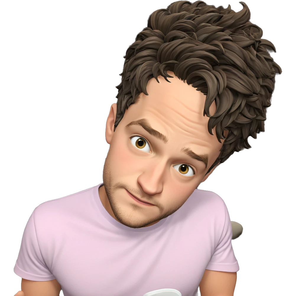 contemplative male in indoor setting emoji