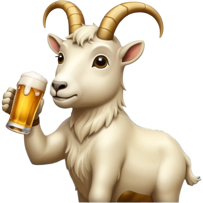Mountain Goat drinking beer emoji
