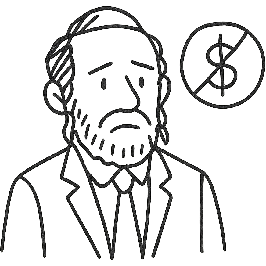 Jewish CEO with 0 money emoji