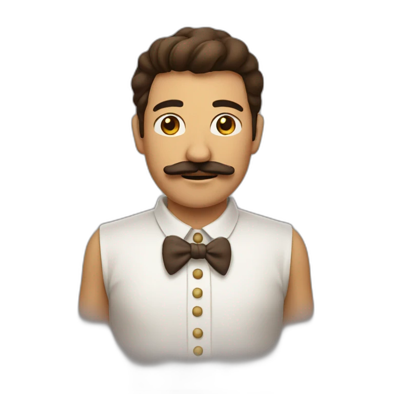 Homme brun avec moustache  emoji