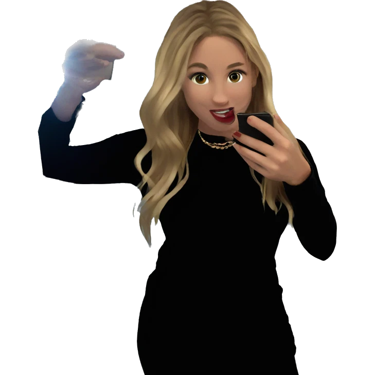 blonde girl taking phone selfie emoji | AI Emoji Generator