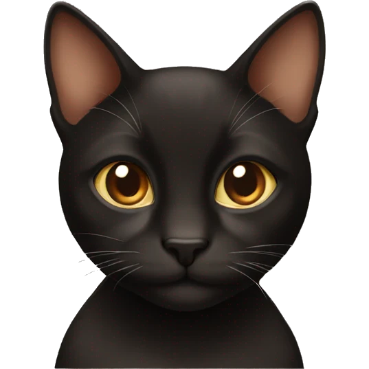 Black and brown cat emoji