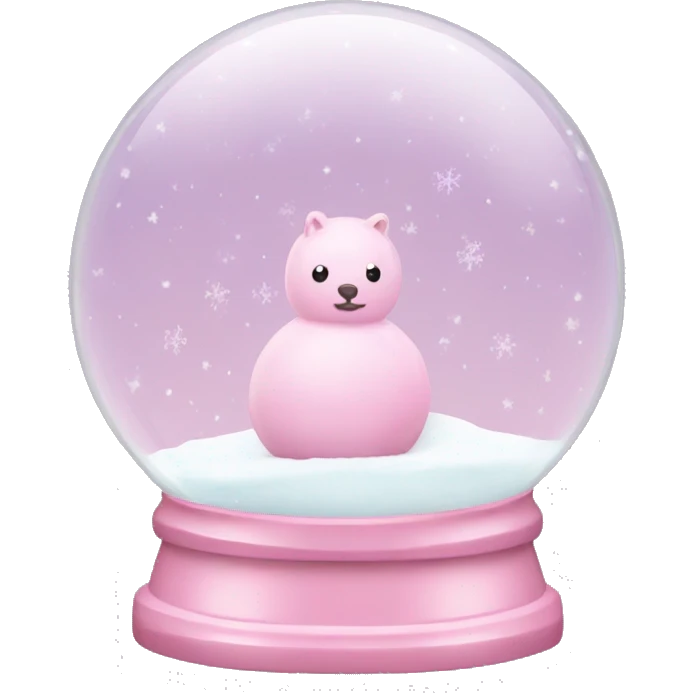 Pastel pink snow globe emoji