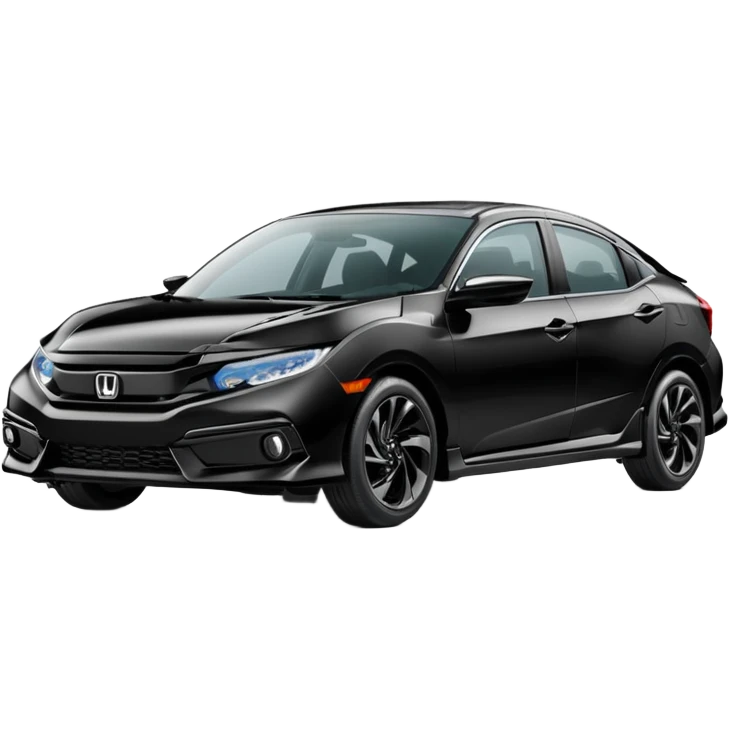 Make an emoji of a 2024 Honda civic with a black exterior with no added color  emoji