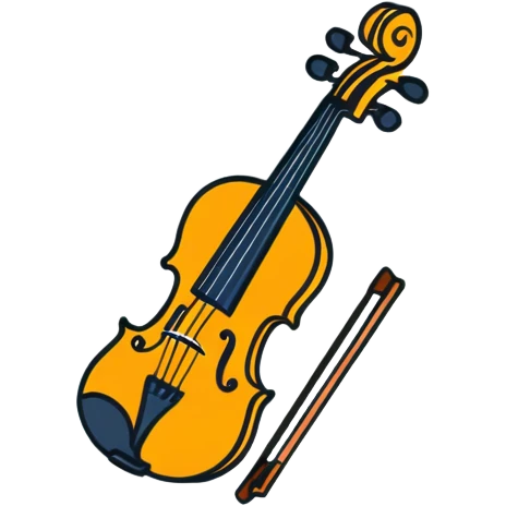 cartoon violin emoji