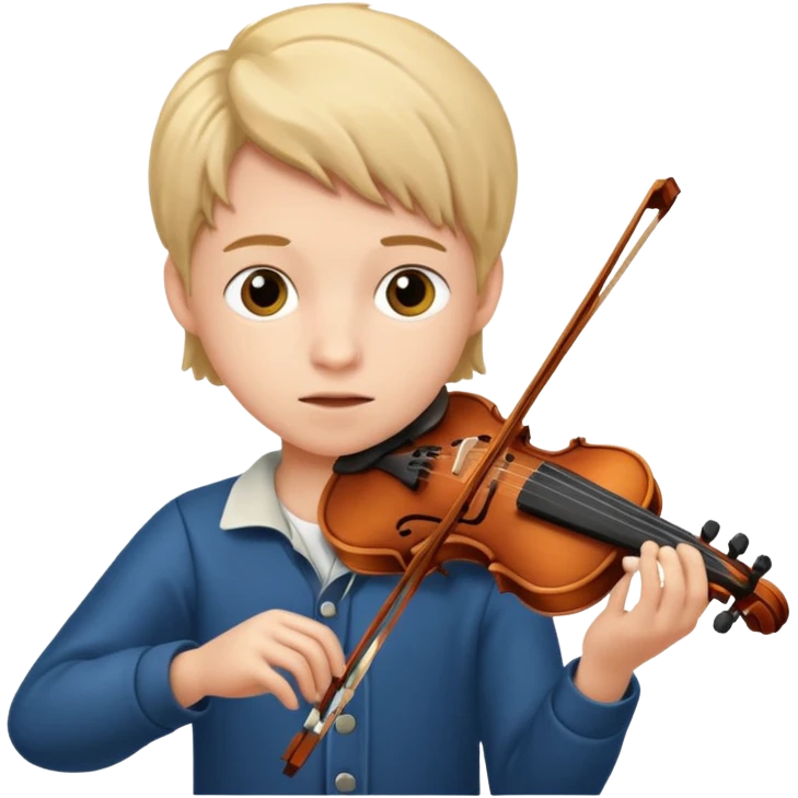 kid plays violin emoji