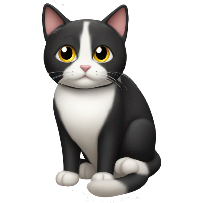 Tuxedo cat emoji