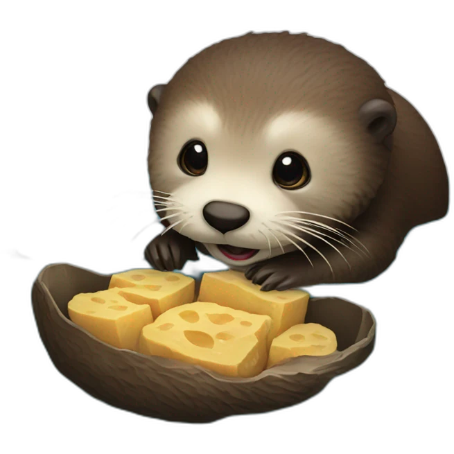 seaotter　eat emoji