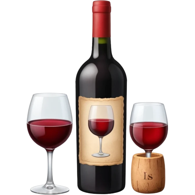 Bottle of wine emoji