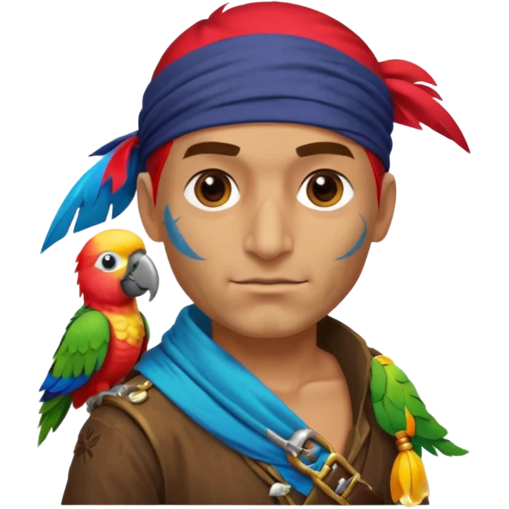 pirate and parrot emoji