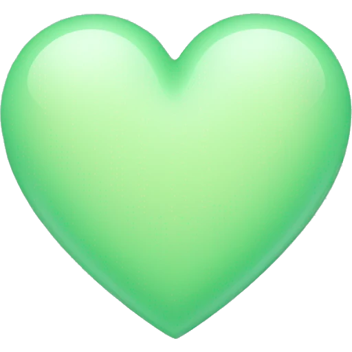 Pastel green heart emoji