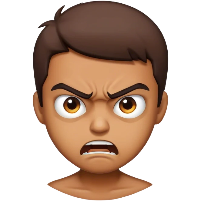 angry Brown boy  emoji