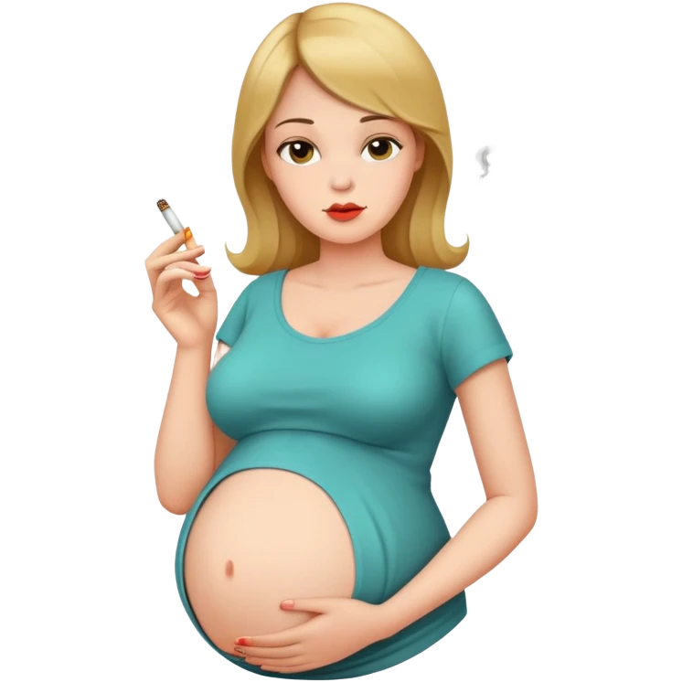 Pregnant woman smoking  emoji