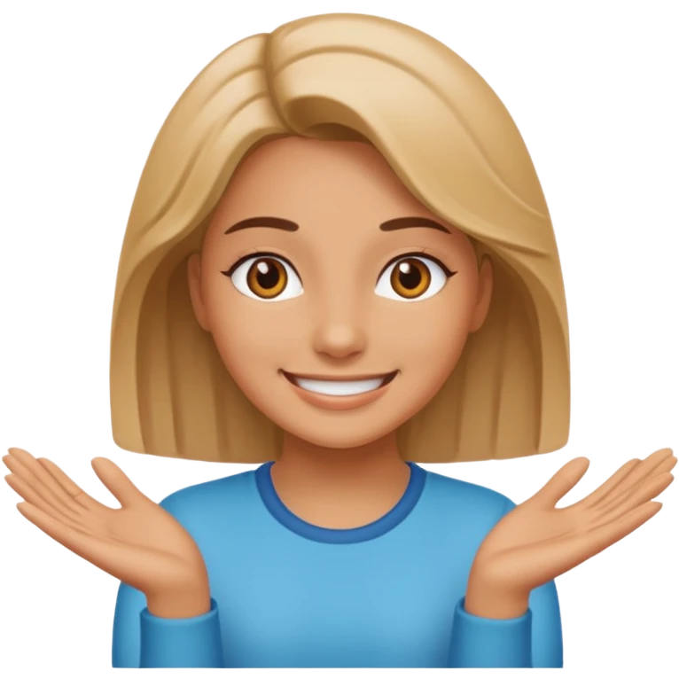Emily gave with you he put and hands on both sides  emoji
